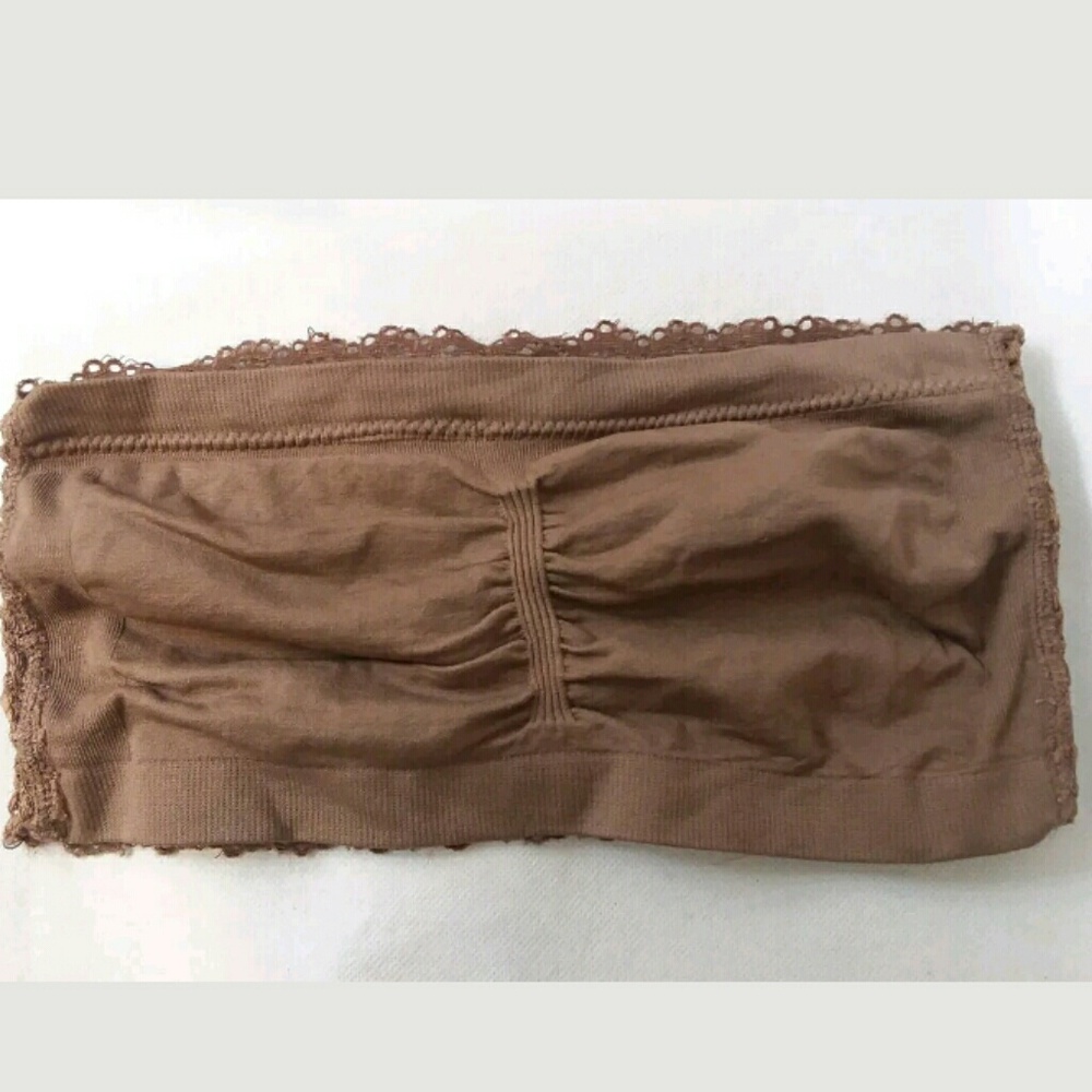Coobie Mocha Strapless Lace Back Bandeau Bra - Picture 3 of 8